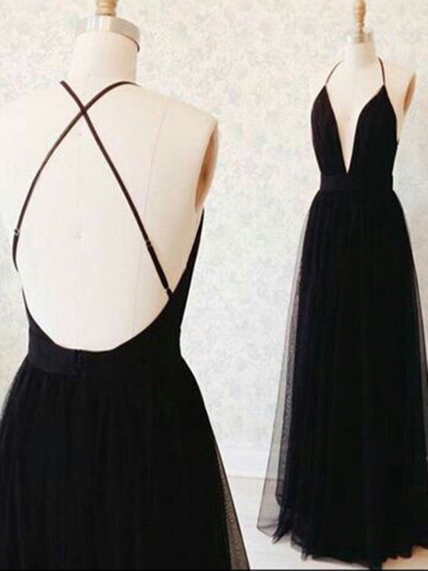 black backless formal dress