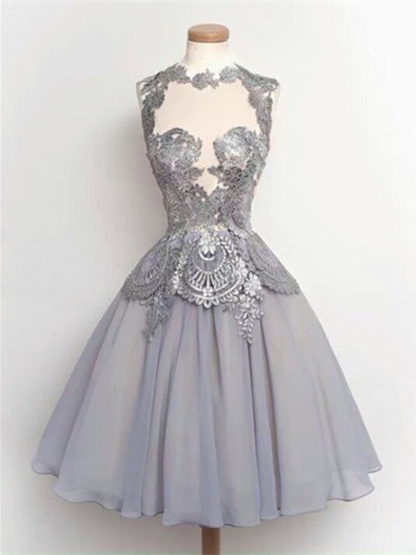 short gray prom dresses