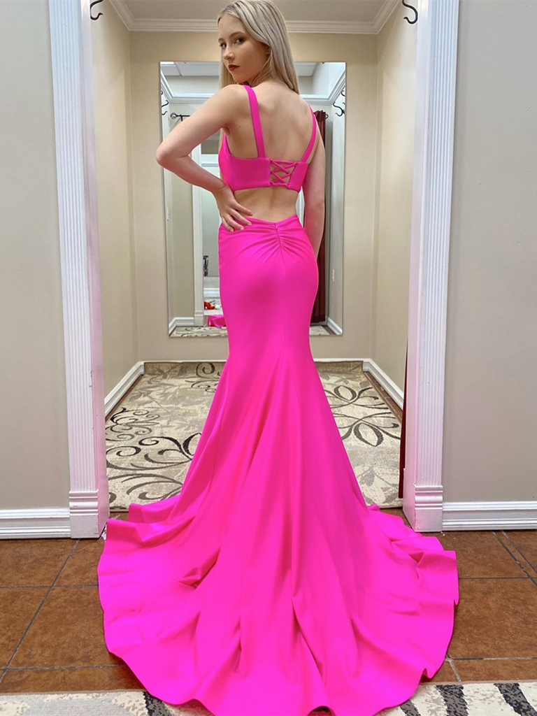 hot pink formal dresses