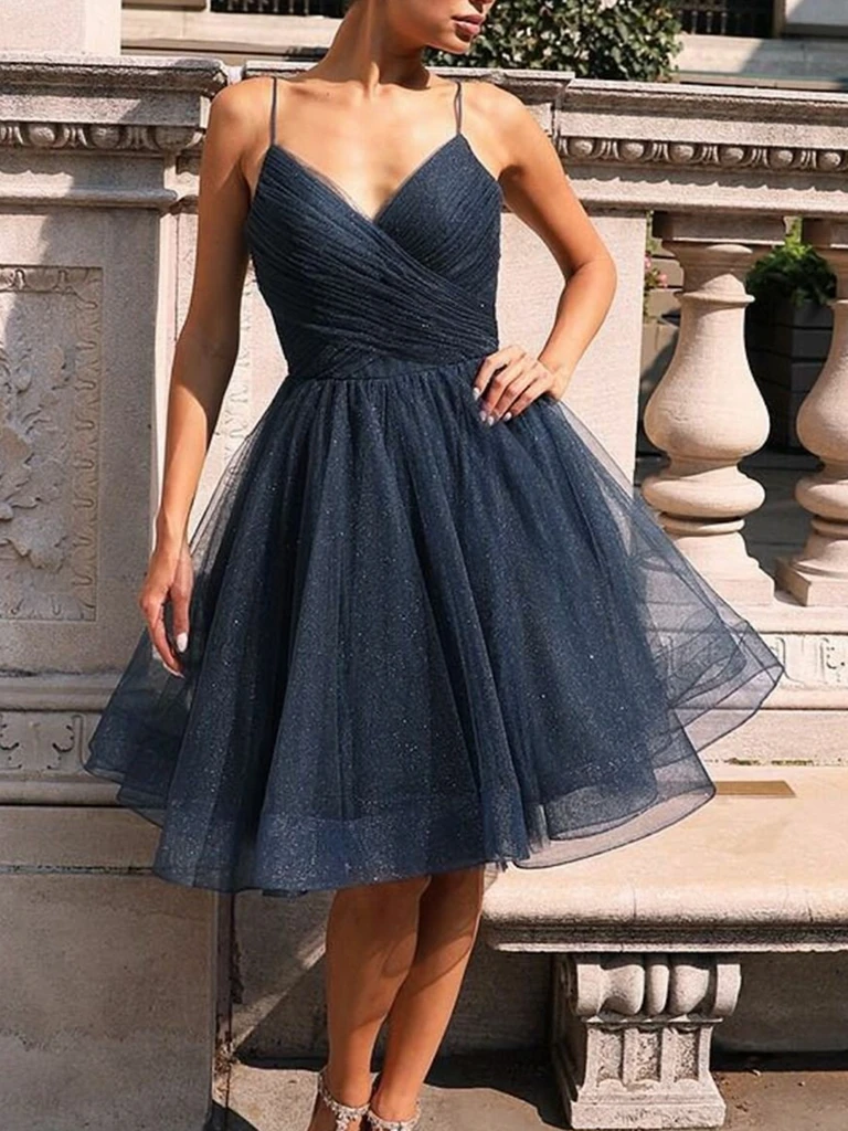 dark navy blue formal dress