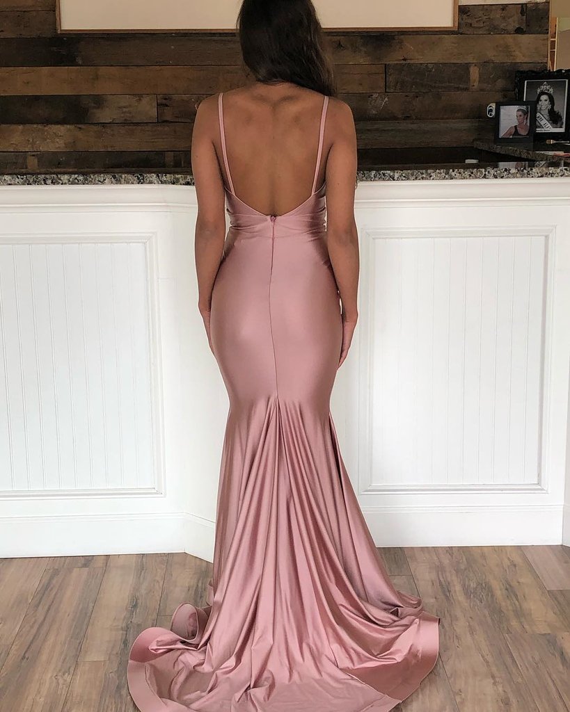 dusty pink formal dresses