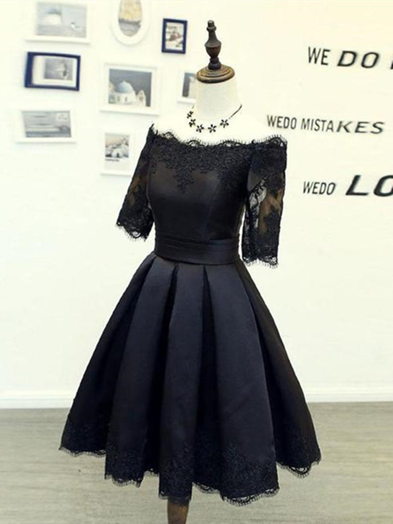 short black dress with sleeves