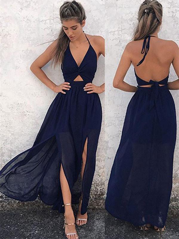 navy blue and black prom dresses