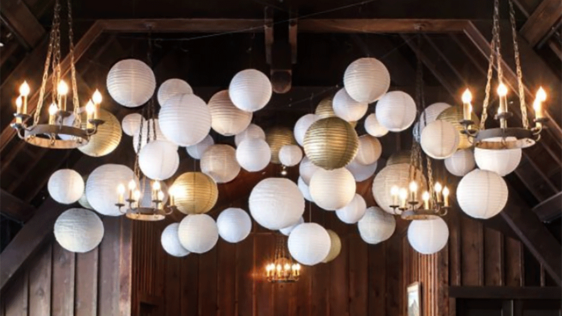 ivory paper lanterns