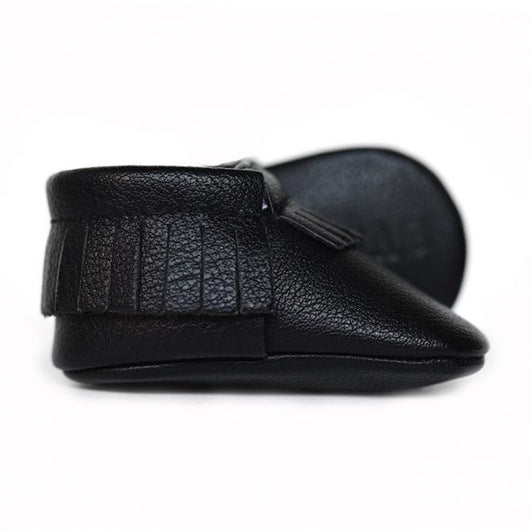 black baby moccasins