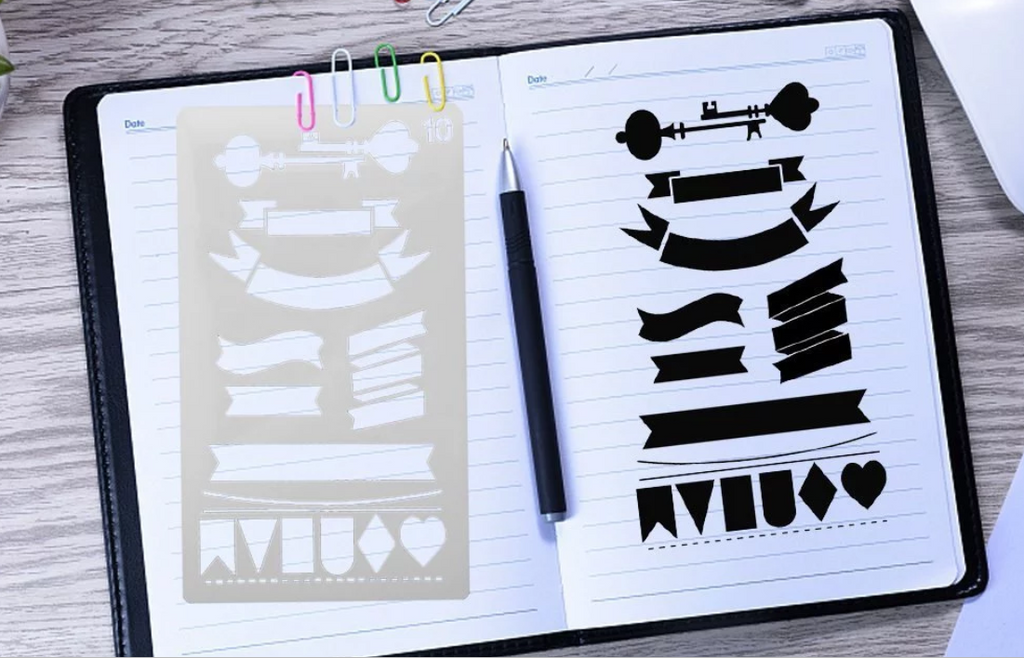 Metal Stencil Bookmark for Bullet Journals