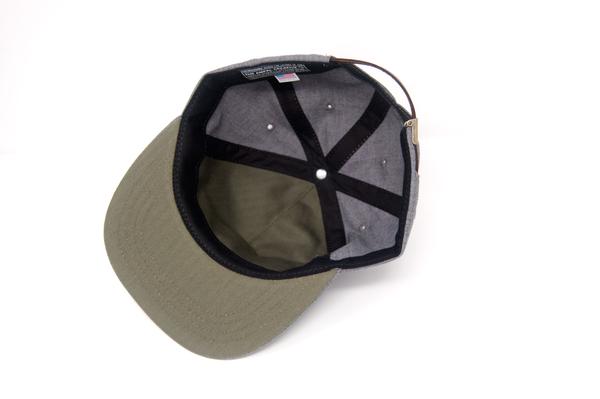 GONE FISHIN' Pennant Strapback - Charcoal