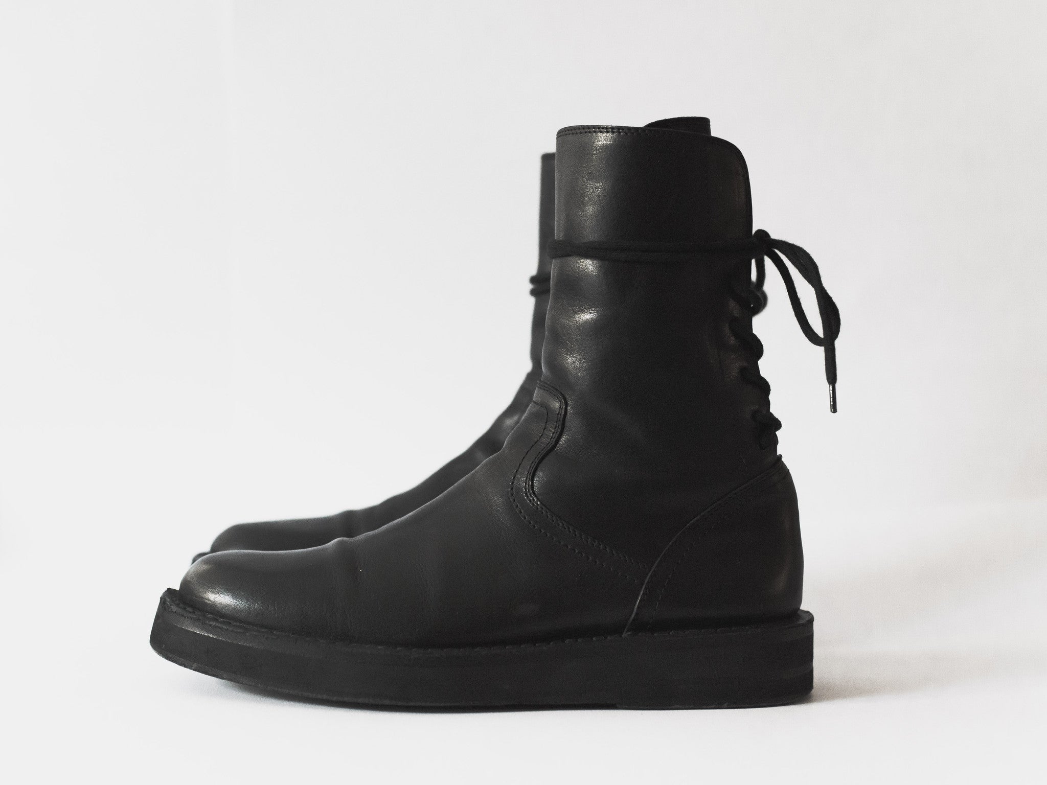 ann demeulemeester vitello backlace boots