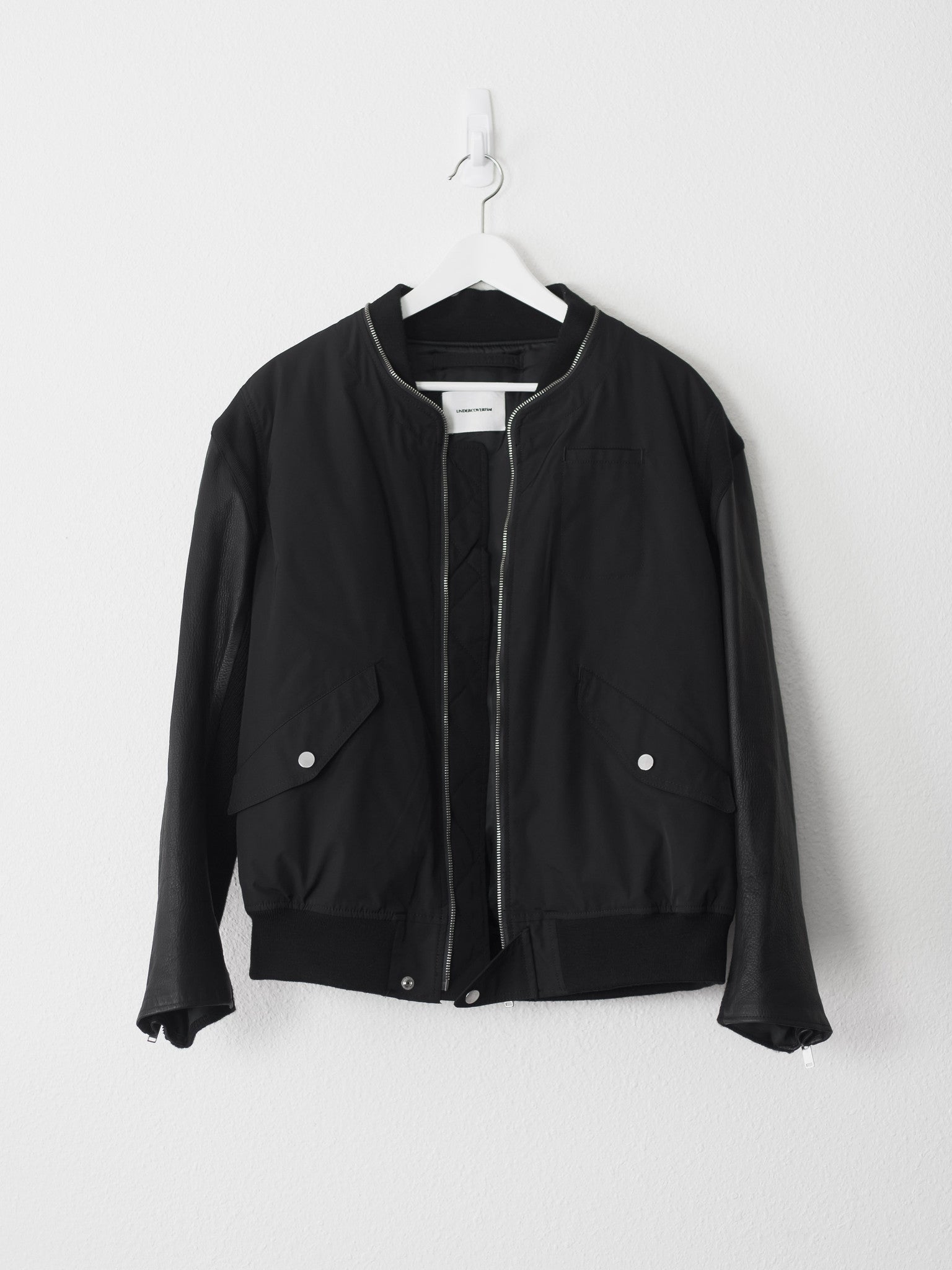 Undercover AW11 Mirror Leather Sleeve Ma-1 Bomber – HUIBEN