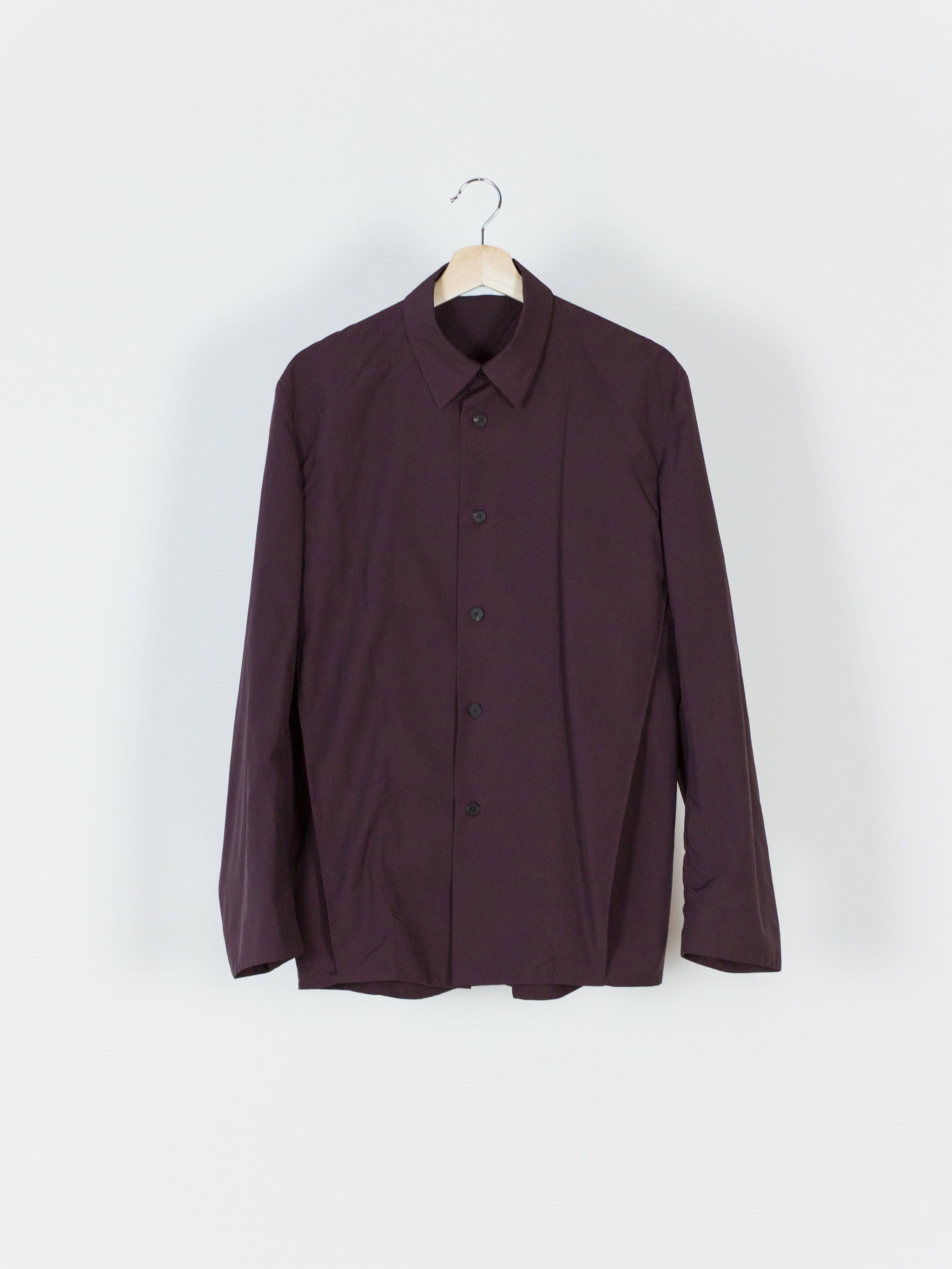 Kiko Kostadinov SS18 00042018 Maroon 'Cubist' Overshirt – HUIBEN