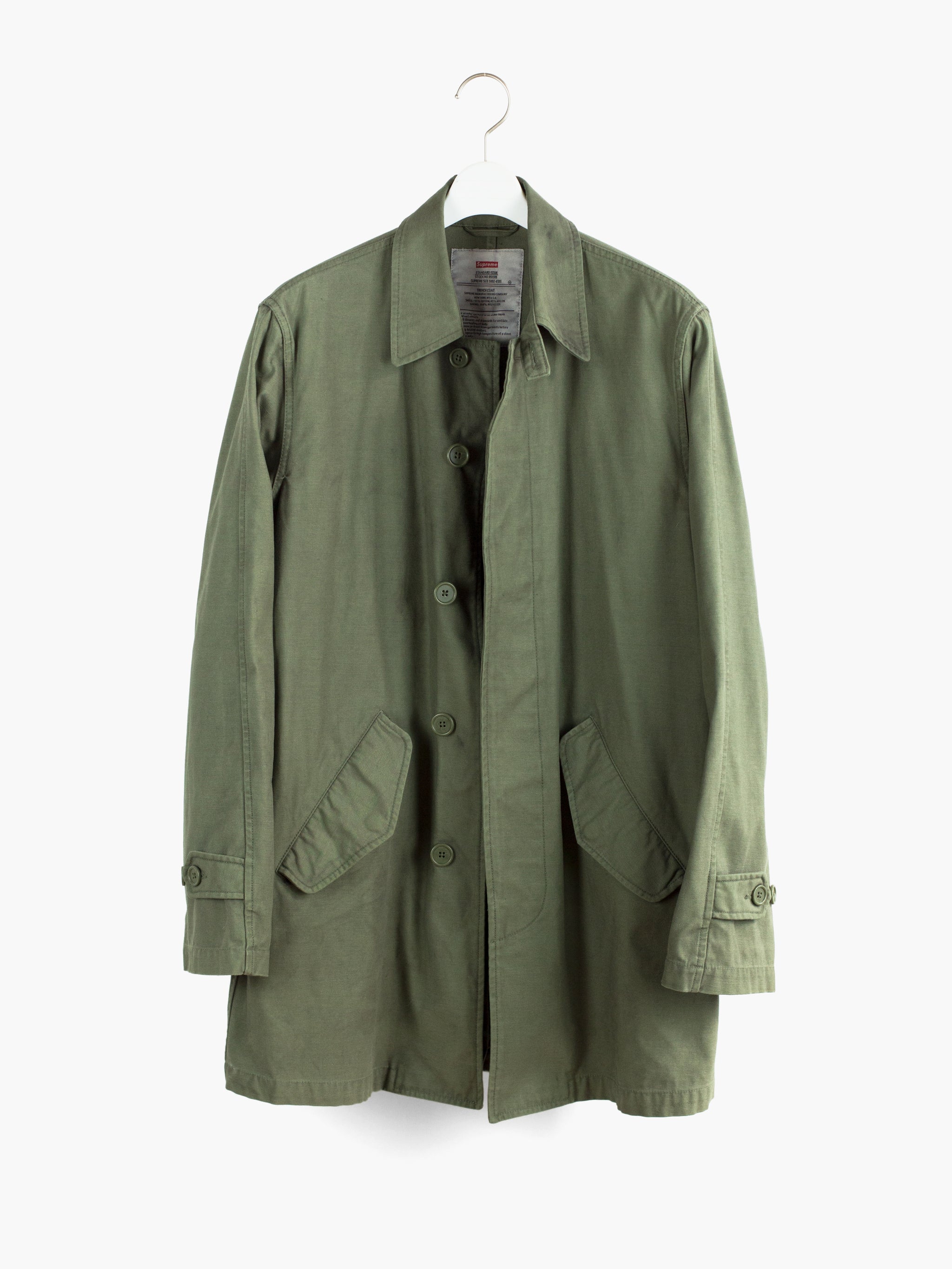 Supreme AW12 Overdyed Military Trench Coat – HUIBEN