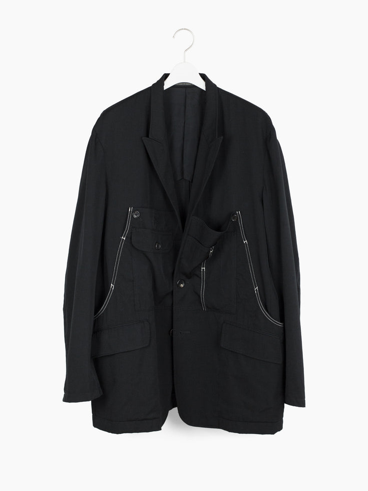 Yohji Yamamoto - yohji yamamoto pour homme 鳩抜染 ダブルブレストの