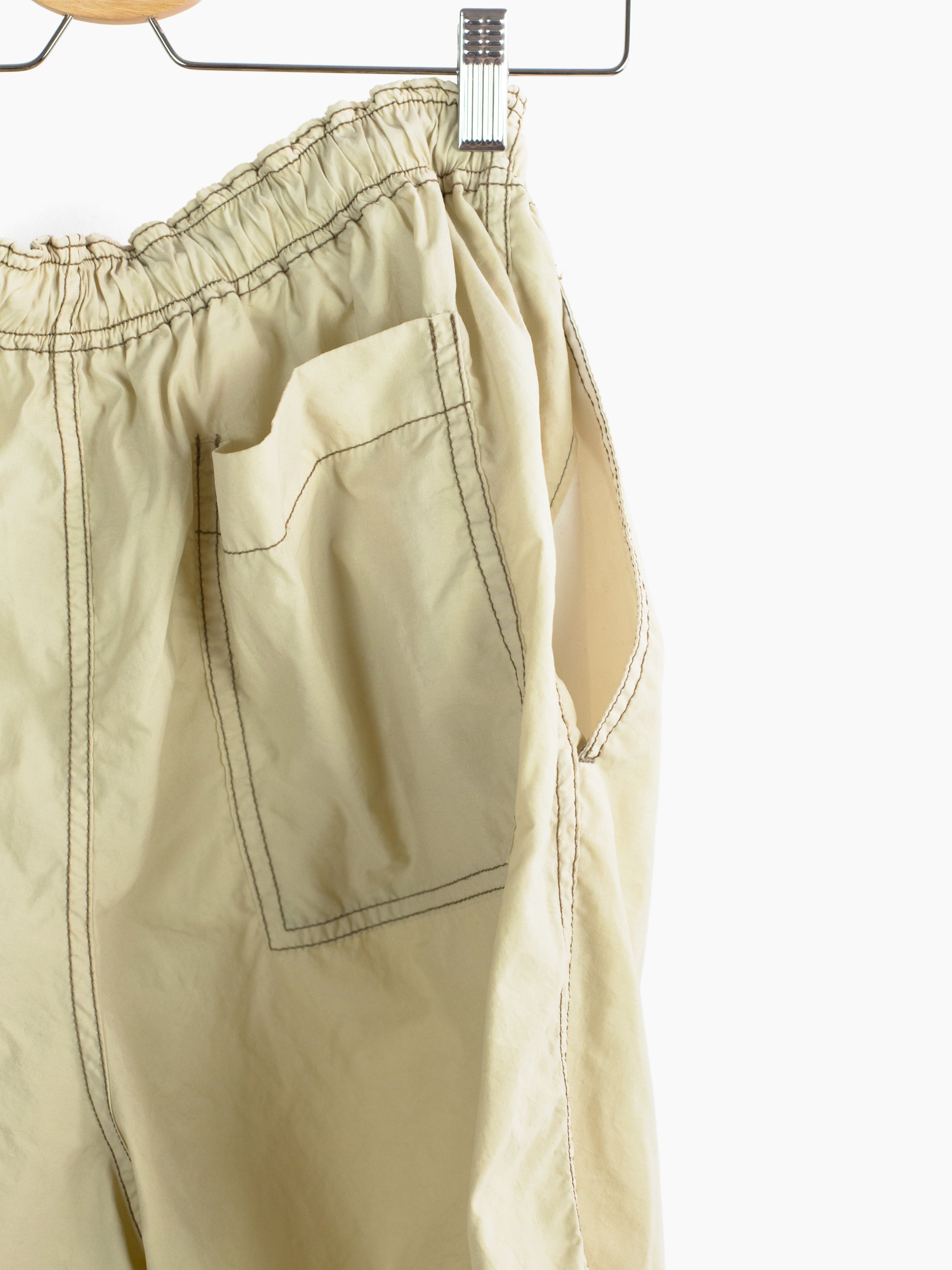 D zert 90s Cream Nylon Shorts