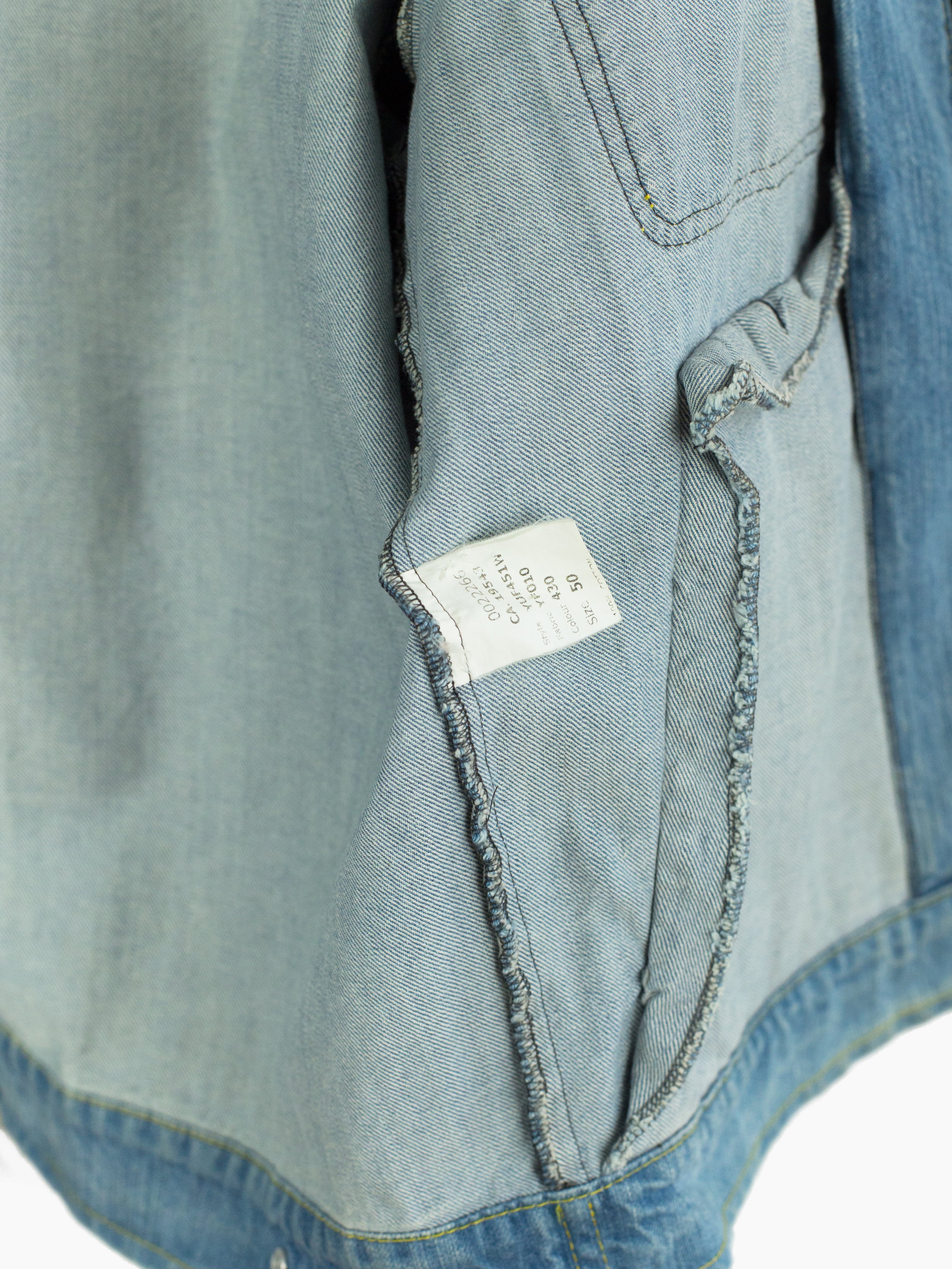 Hussein Chalayan 00s Light Wash Denim Work Jacket