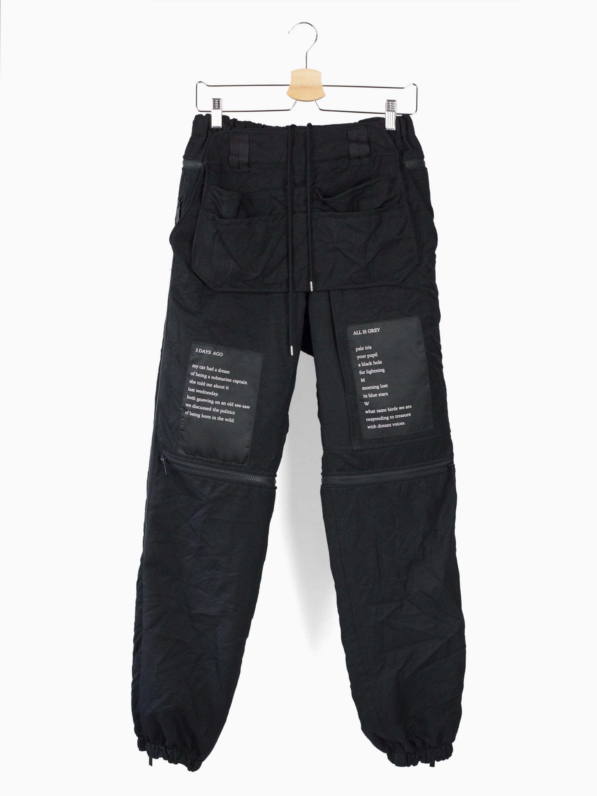 Black Plain Front Work Trousers ソロイスト | unimac.az