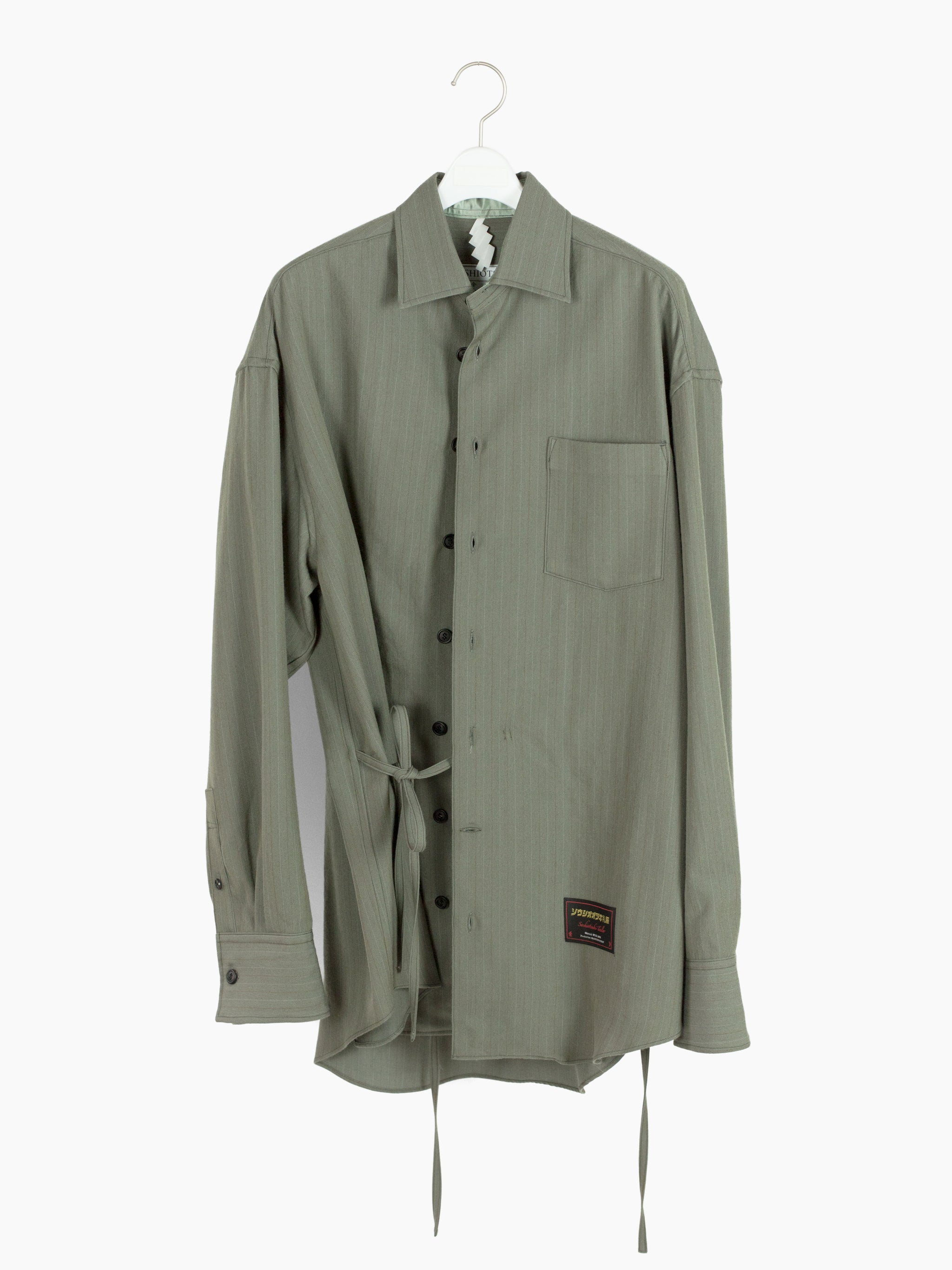 Soshiotsuki AW22 Wide Kimono Breasted Wool Overshirt – HUIBEN