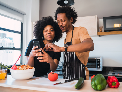 Couple Cooking together