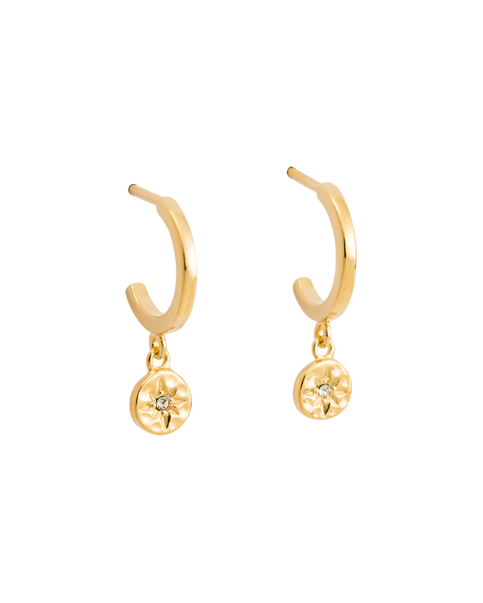 Golden Coin Dangle Earrings | Megen Gabrielle Jewelry Studios