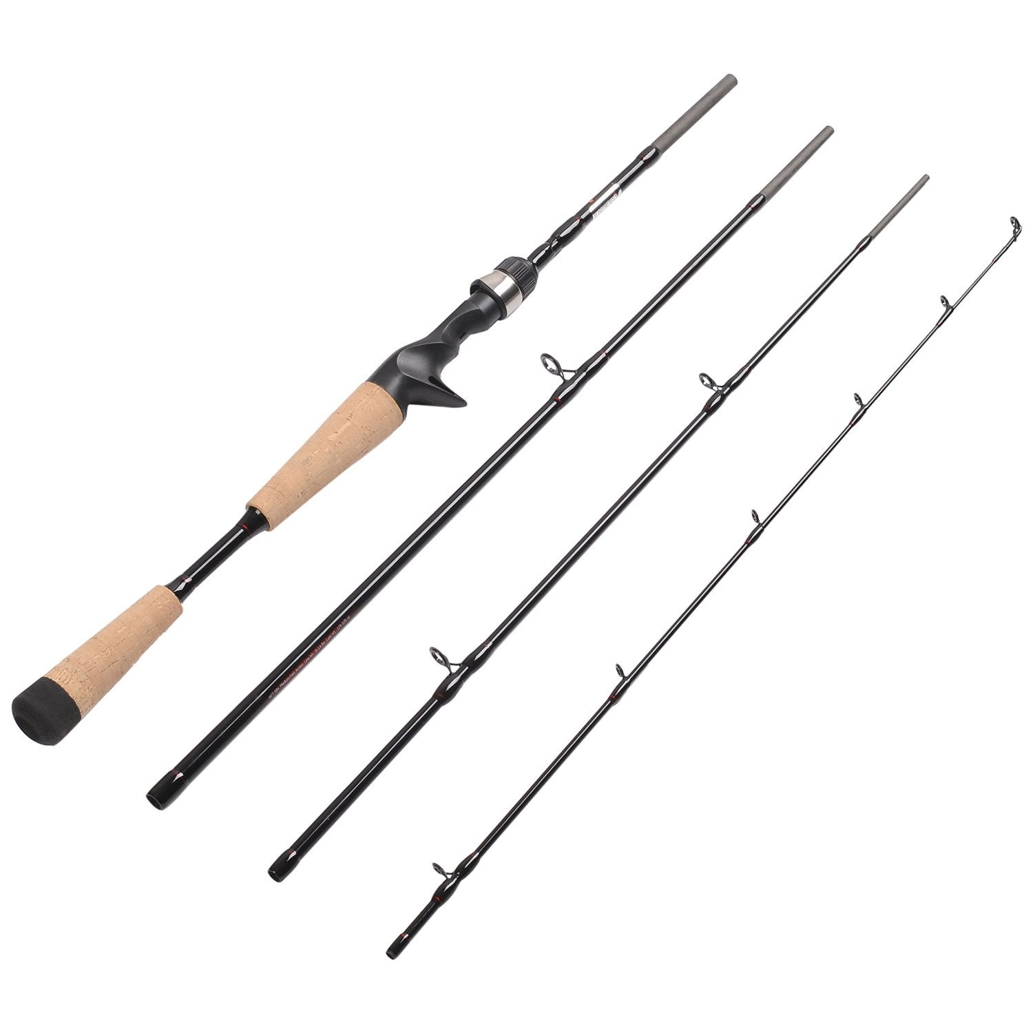 Fiblink 4 Pieces Travel Casting Rod Graphite Baitcasting Fishing Rod P