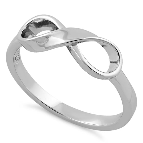 Rings Highly Polished Infinity Stainless Steel Ring Scr4083 Stainless / 8 Wholesale Jewelry Website 8 Stainless Unisex