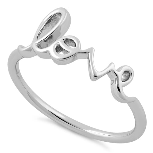 silver love ring