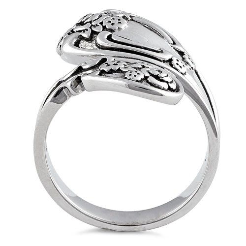 Sterling Silver Flower Blossoms Spoon Ring - wholesale Ring for Sale