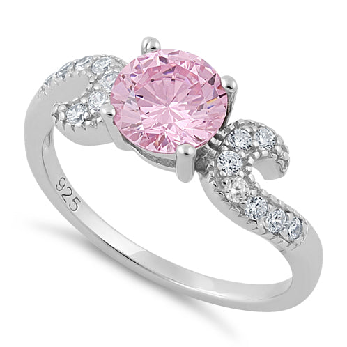 Vsoruln 925 Sterling Silver Shiny Full Diamond Ring Square Pink Princess  RingCocktail Rings Round Cut Cubic Zirconia Promise Rings CZ Diamond Halo