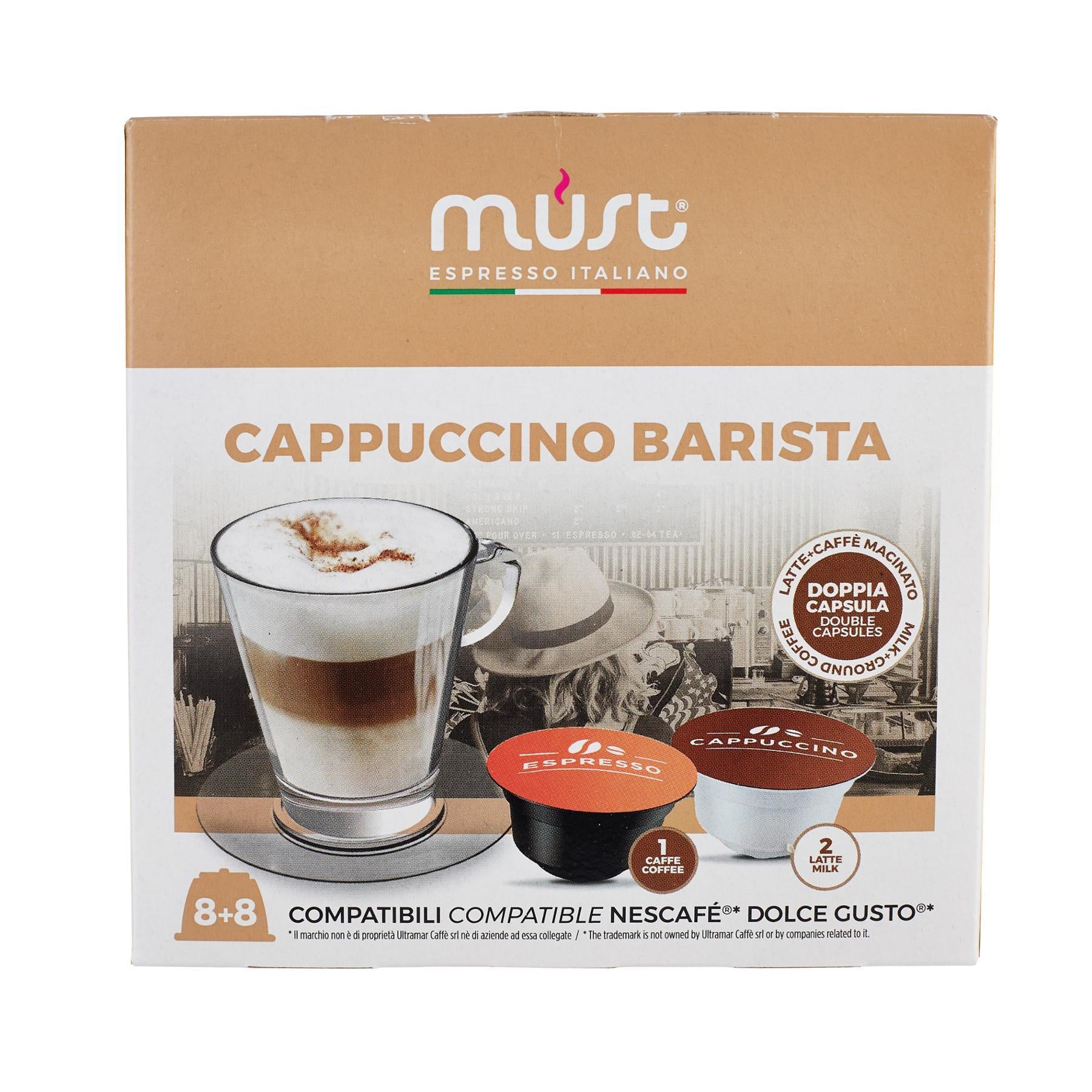 Kaffekapslar kompatibla med NESCAFÉ® Dolce Gusto® CHiATO Cappuccino, 8+8  st.