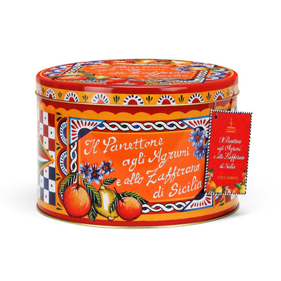 Panettone Citrus & Saffron with Dolce & Gabbana Tin 1kg | Casinetto
