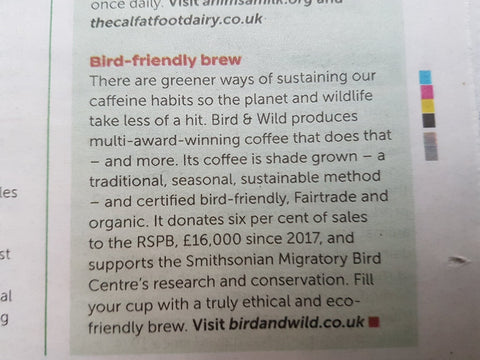 Bird & Wild in the Guardian Newspaper