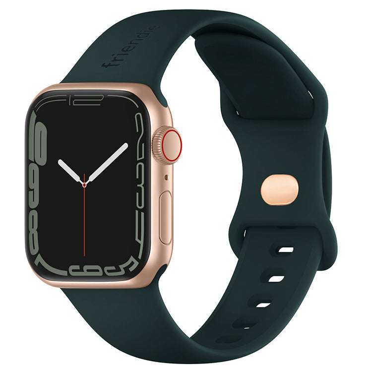 Silicone Sports Band Royal Green with Gold Pin - The Noosa - Compatible with Apple Watch Size 38mm to 41mm