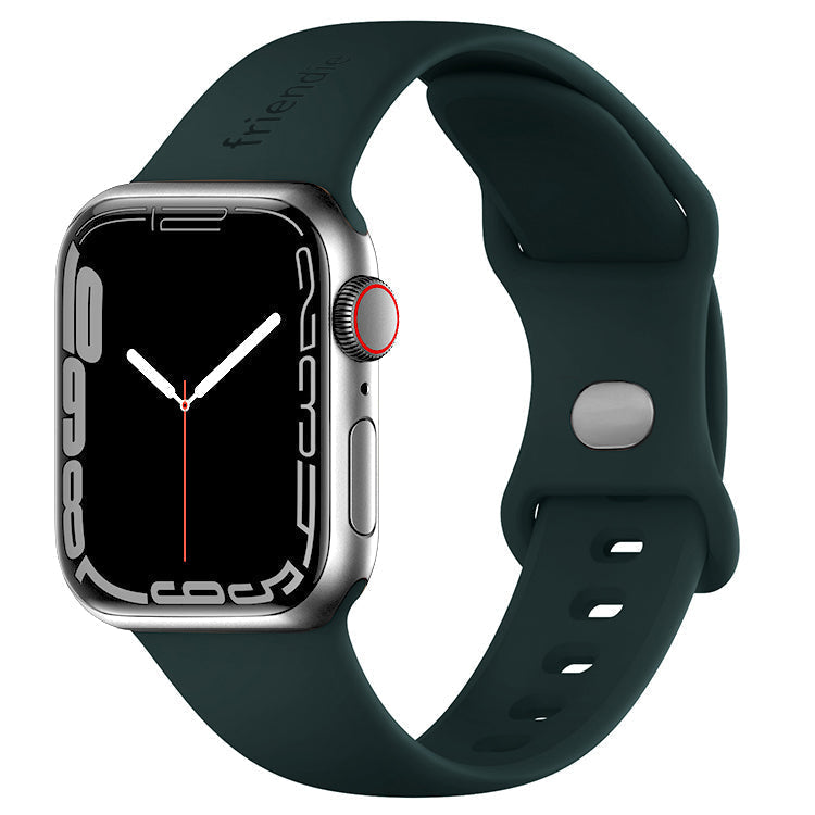 Silicone Sports Band Royal Green with Silver Pin - The Noosa - Compatible with Apple Watch Size 42mm to 45mm
