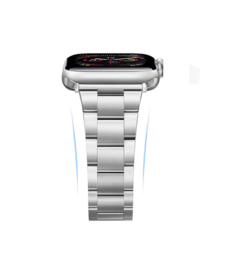 Stainless Steel Link Bracelet Band - The Sydney in Stainless Steel - Compatible with Apple Watch Size 38mm to 41mm