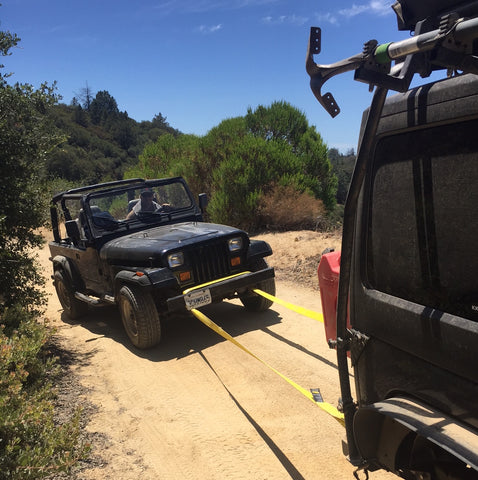 tow rope jeep jk trail recovery