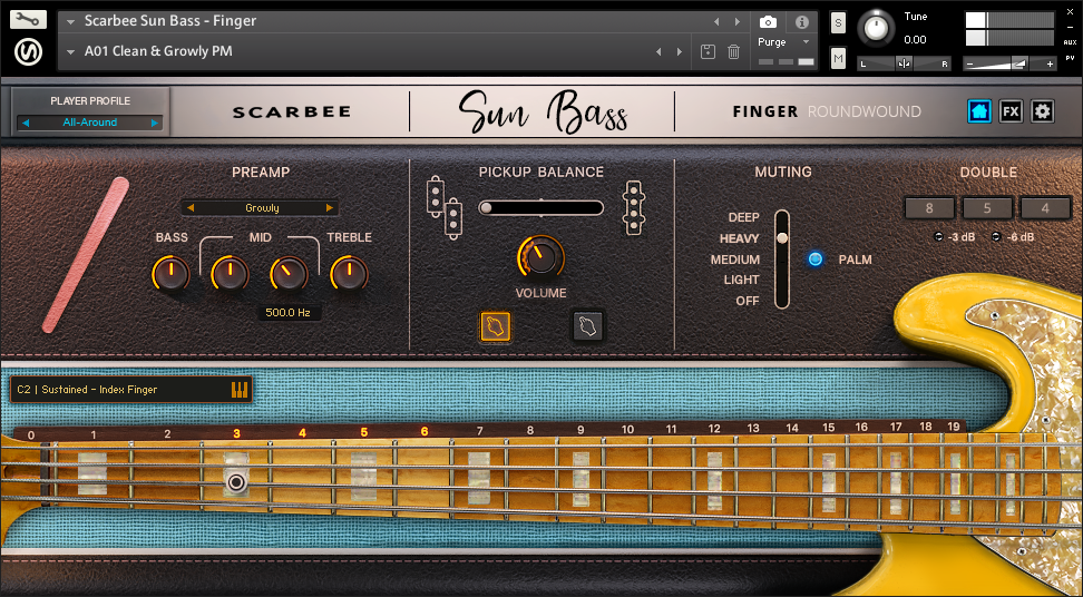 Scarbee Sun Bass - Finger main page