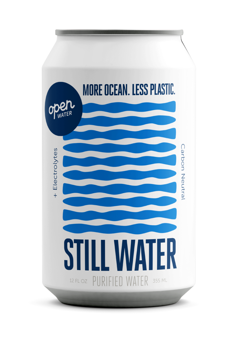 12oz can of Open Water still canned water