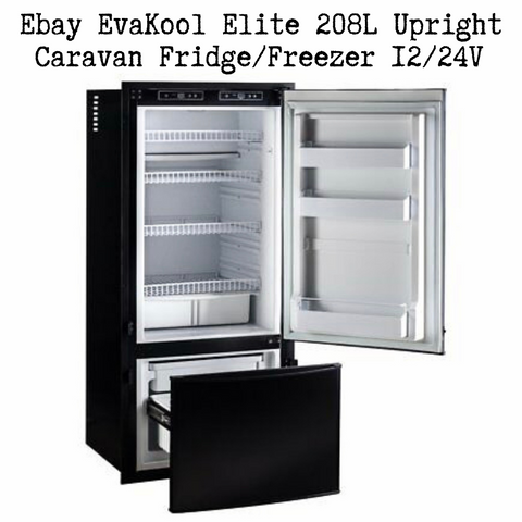 Ebay EvaKool Elite 208L Upright Caravan Fridge/Freezer 12/24V