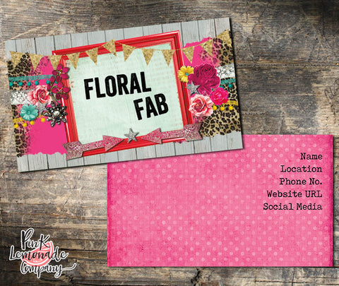 pink lemonade company from !   55 00 floral fab business card - instagram arrow pink lemonade company