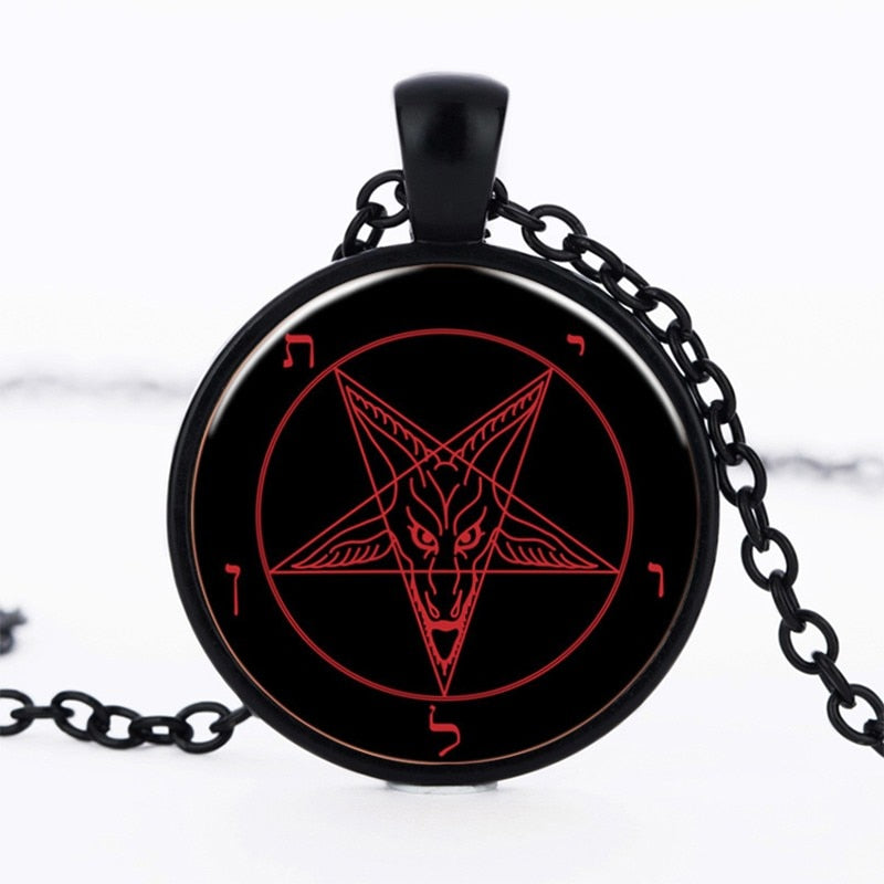 Handmade Baphomet Inverted Pentagram Necklace - aleph-zero