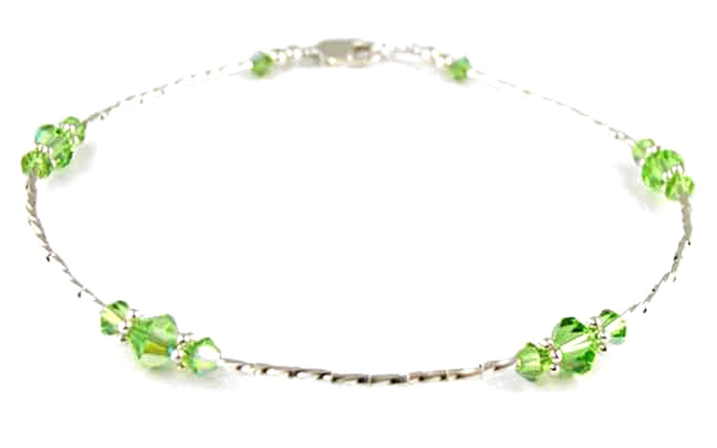 peridot ankle bracelet