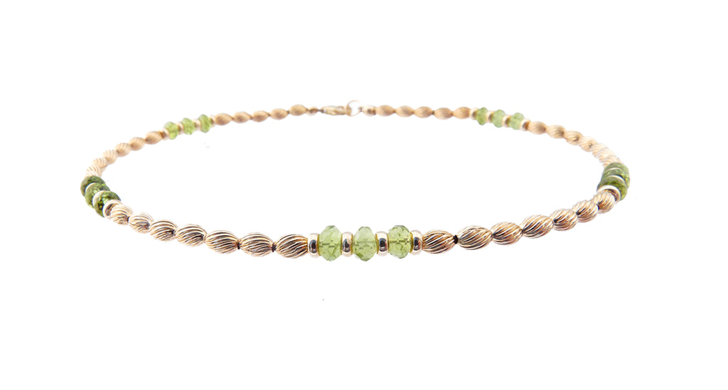 peridot ankle bracelet