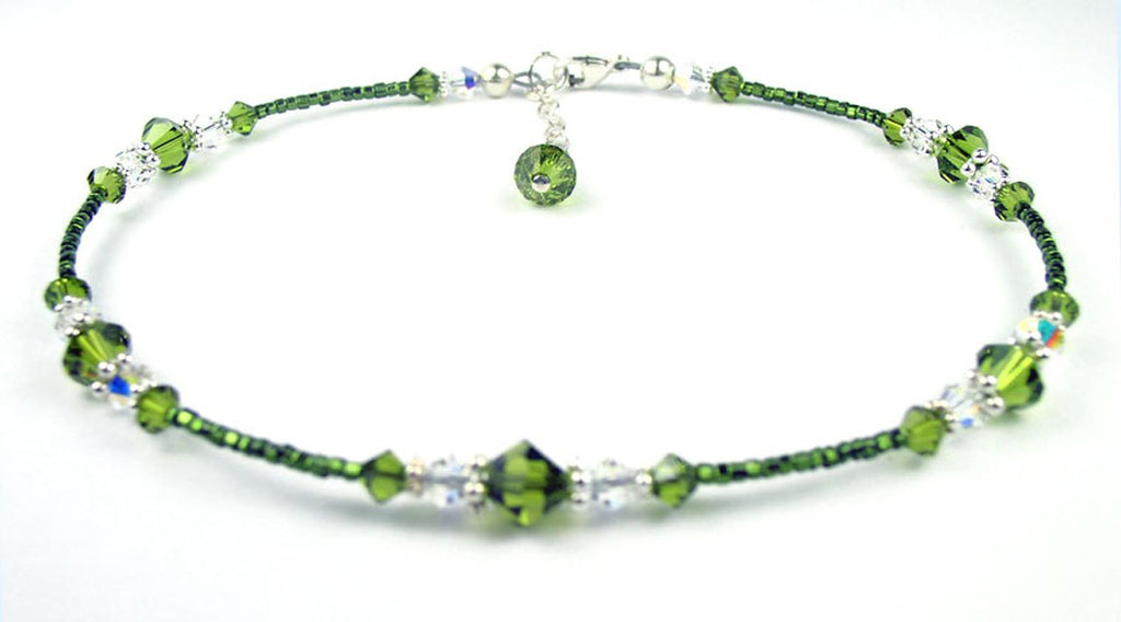 peridot ankle bracelet