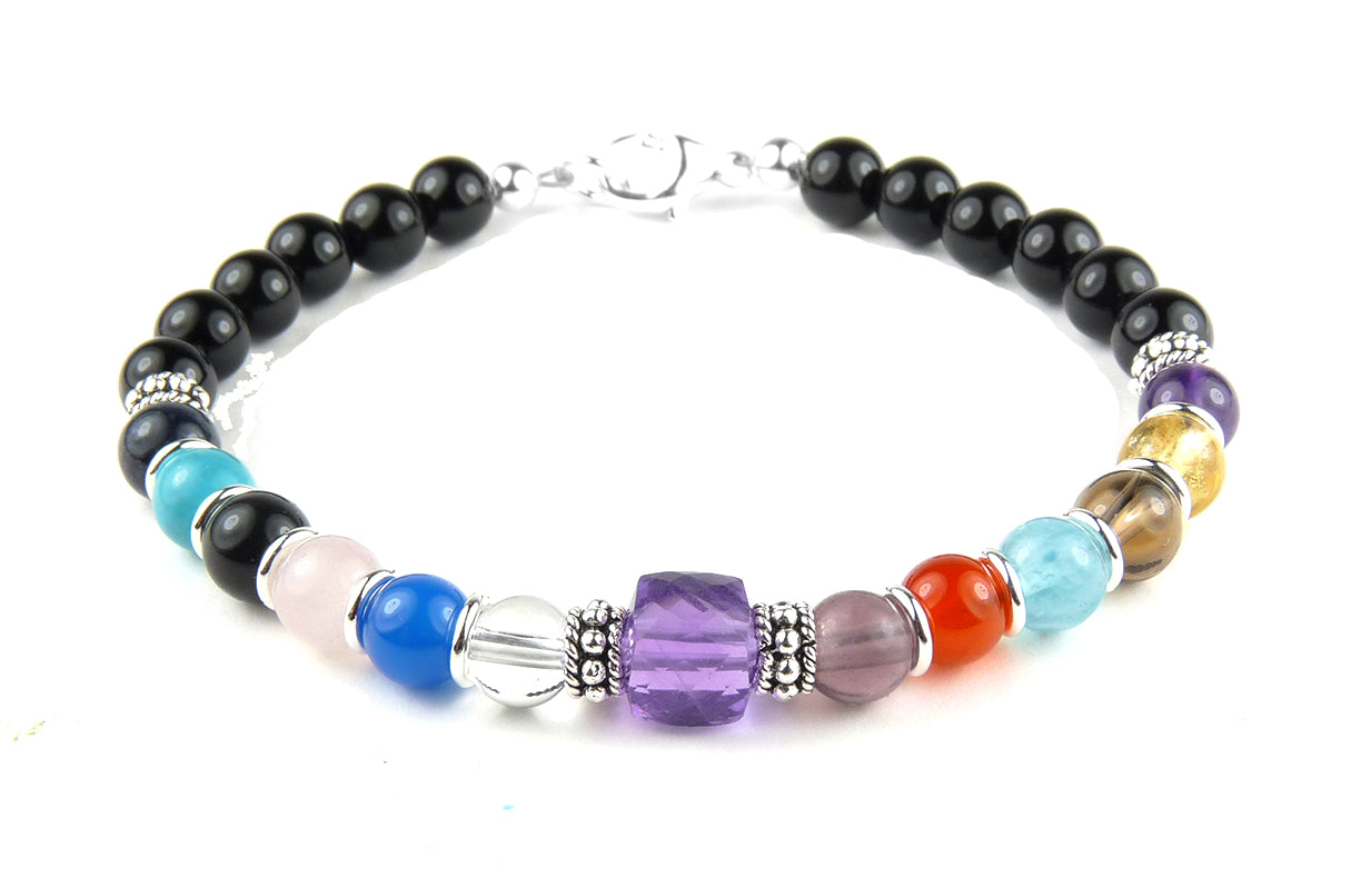 Amethyst Sobriety Anniversary Bracelet, Sobriety Gifts Recovery Jewelr