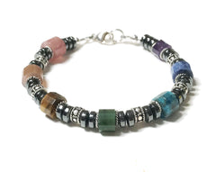 Men's Chakra Bracelets, Authentic, Genuine Gemstones for Healing, Medi