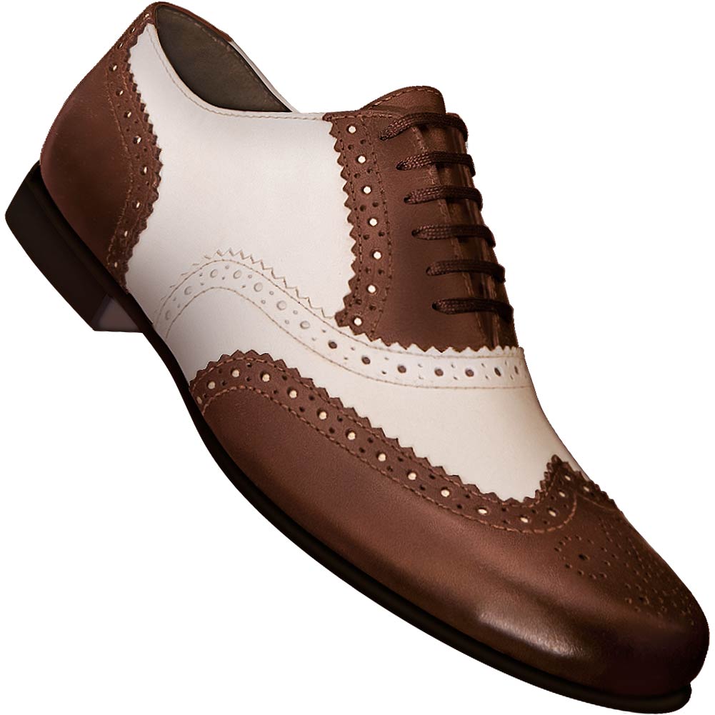 cognac wingtip shoes