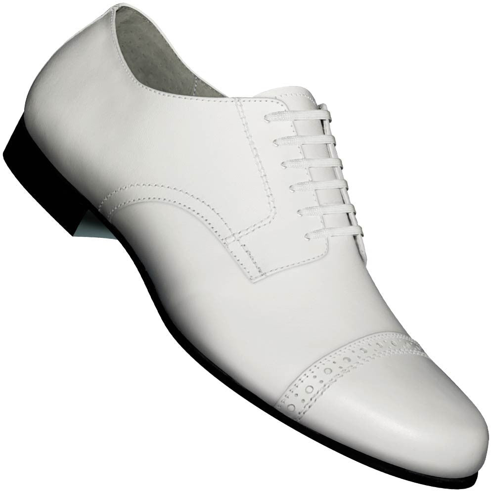 Aris Allen Men's 1930s White Captoe 