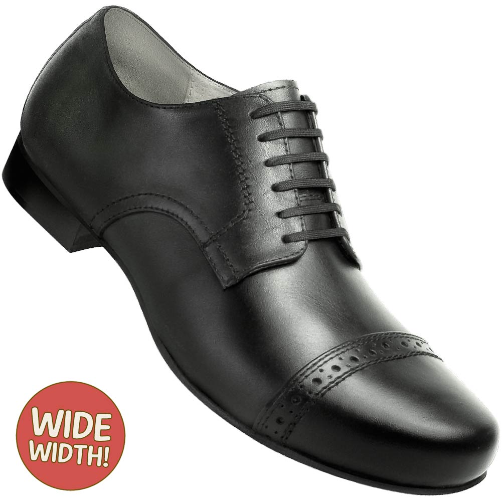 Aris Allen Men's Wide 1930s Black 