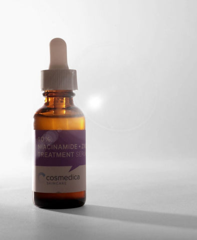Cosmedica Skincare product images of Niacinamide + Zinc Treatment. 