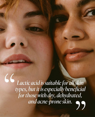 Close up of two women's healthy, radiant faces and skin. 