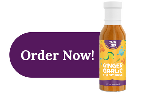 order ginger garlic stir fry sauce from yai's thai